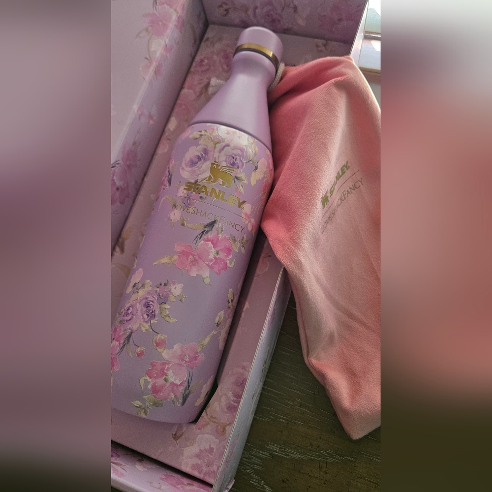 Stanley X Love Shack Fancy All Day Slim Bottle Happy Thoughts NEW
